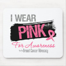 I Wear Pink Ribbon For Breast Cancer Mousepad