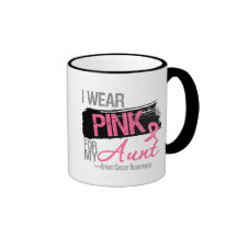 I Wear Pink Ribbon For My Aunt Breast Cancer Mug