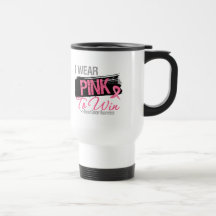 I Wear Pink Ribbon To Win - Breast Cancer Coffee Mug