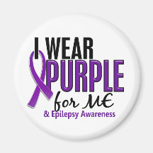 I Wear Purple For ME 10 Epilepsy Fridge Magnets