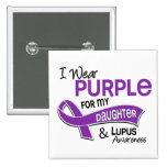 I Wear Purple For My Daughter 42 Lupus Pinback Buttons