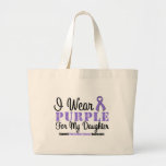 I Wear Purple For My Daughter Canvas Bag