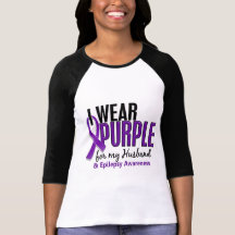 I Wear Purple For My Husband 10 Epilepsy T Shirt