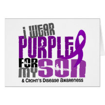 I Wear Purple For My Son 6 Crohn’s Disease Cards