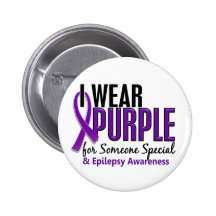I Wear Purple For Someone Special 10 Epilepsy Pinback Button