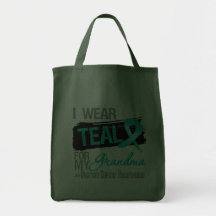 I Wear Teal Ribbon For My Grandma Ovarian Cancer Bags