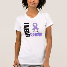 I Wear Violet Ribbon For My Cousin Hodgkins Diseas Shirt