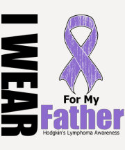 I Wear Violet Ribbon For My Father Hodgkins Diseas Tshirt