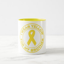 I Wear Yellow For My Brother Mug