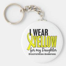 I Wear Yellow For My Daughter 10 Endometriosis Keychain