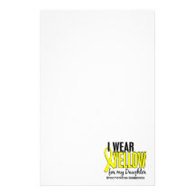 I Wear Yellow For My Daughter 10 Endometriosis Custom Stationery