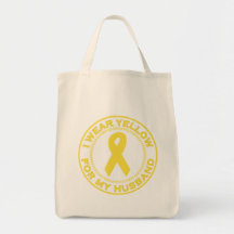 I Wear Yellow For My Husband Bag