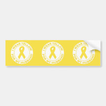 I Wear Yellow For My Husband Bumper Sticker