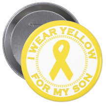 I Wear Yellow For My Son Button