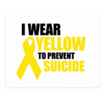 I wear yellow to prevent suicide postcard