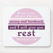 I Will Give You Rest Mouse Pads