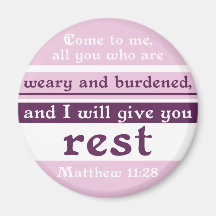 I Will Give You Rest Refrigerator Magnets