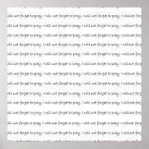 I will NOT forget to Pray Poster