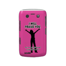 I Will Praise You - Psalm 139:14 Pink Silhouette Blackberry Bold Cover