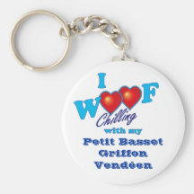 I Woof Petit Basset Griffon Vendeen Key Chains