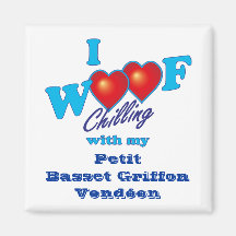 I Woof Petit Basset Griffon Vendeen Magnet