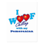 I Woof Pomeranian Postcard