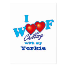 I Woof Yorkie Post Card
