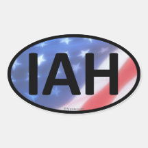 IAH Oval Sticker