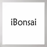 iBonsai black text bonsai design funny Print