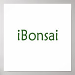 iBonsai green text bonsai design Print