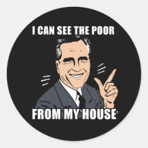 Ican see the poor from my house sticker