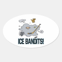 Ice Bandits Oval Stickers