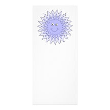 Ice Character with a Smile. Blue on White. Customized Rack Card