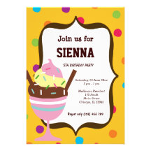 Ice Cream Birthday party Invite