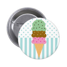 Ice Cream Cone Button