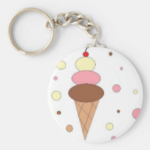 Ice Cream Cones Keychains