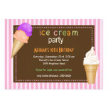 Ice Cream Party Birthday Invitation