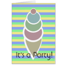 Ice Cream Party Invitation Card