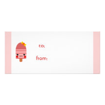 ice cream pink personalised rack card