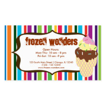 Ice Cream salon Business Card Templates