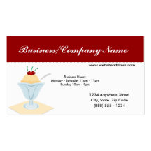 Ice Cream Sundae Business Cards