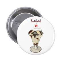 Ice Cream Sundae Hot Fudge Buttons