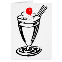 Ice Cream Sundae with Cherry on Top Cards