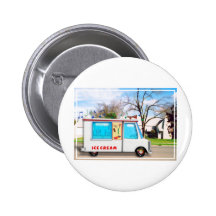 Ice Cream Truck in the Street Pinback Button