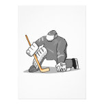 ice hockey goal keeper goalie graphic custom invites