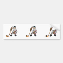 ice hockey player waiting bumper stickers