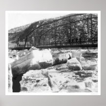 Ice Jam Dawson Bridge Alaska 1910 Posters