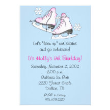 Ice Skate Invitations