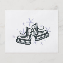 ice skates and snowflakes graphic full colour flyer