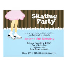 Ice Skating Birthday Invitation